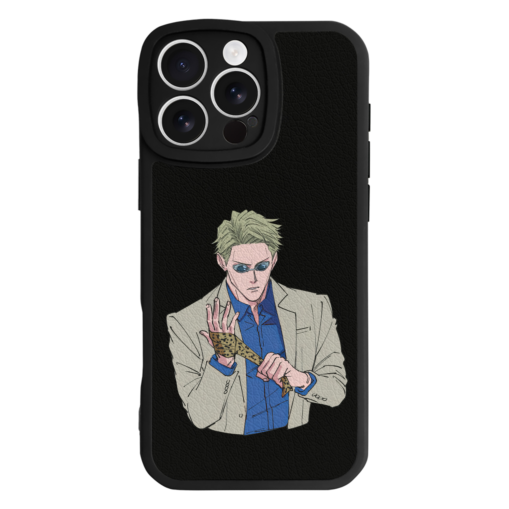 （画像用） 呪術廻戦 Jujutsu Kaisen 【iPhone 16シリーズ対応】シリコンスマホケース（レザー調） 材質：シリコン